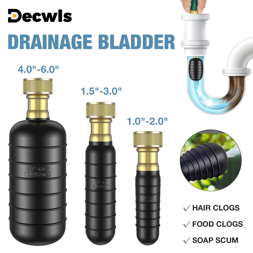 Rubber Drain Cleaning Bladder - Size Options