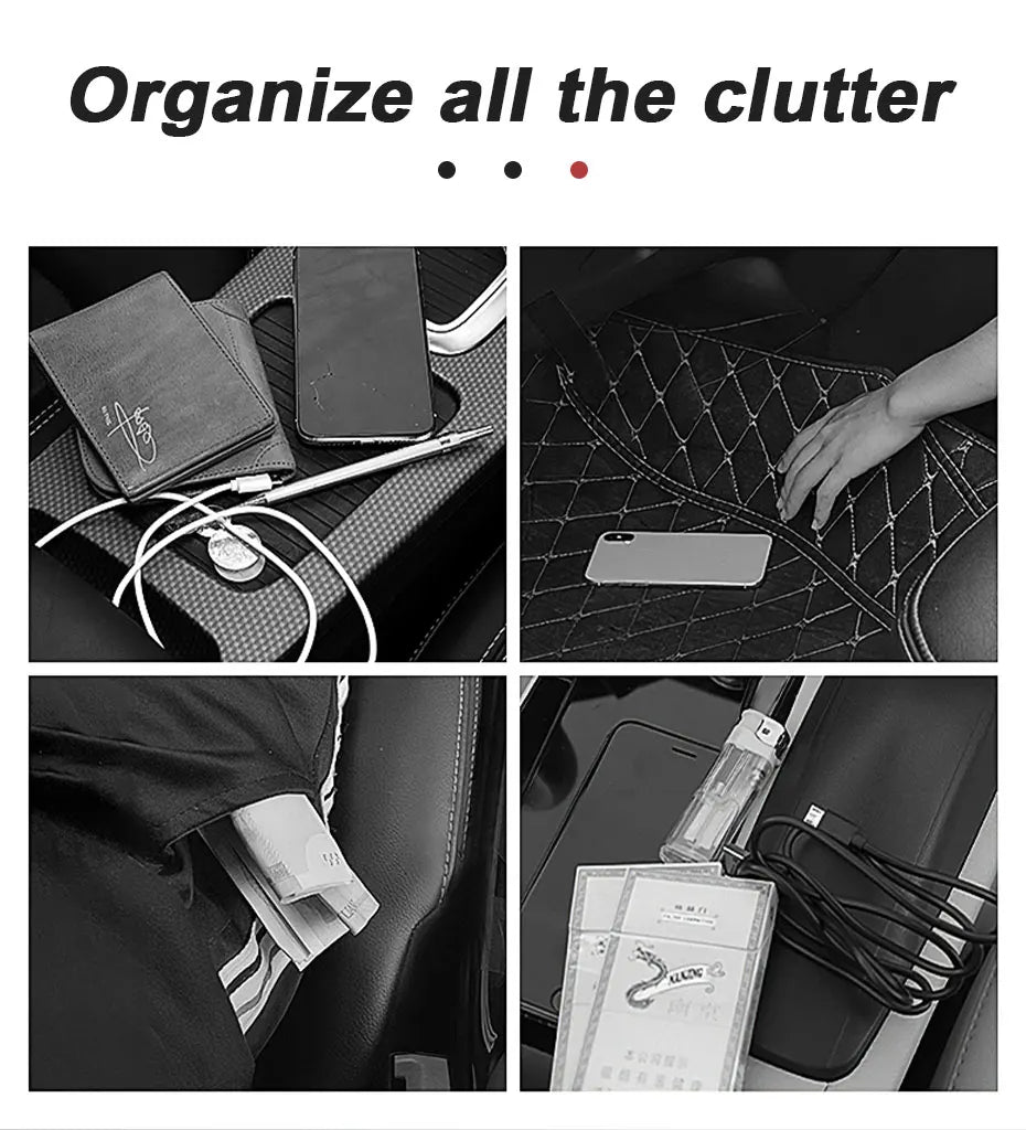 SEAMETAL Car Seat Back Organizer Auto Back Seat Storage Bag with Foldable Table Tray Tablet Holder Tissue Box Car Accessories