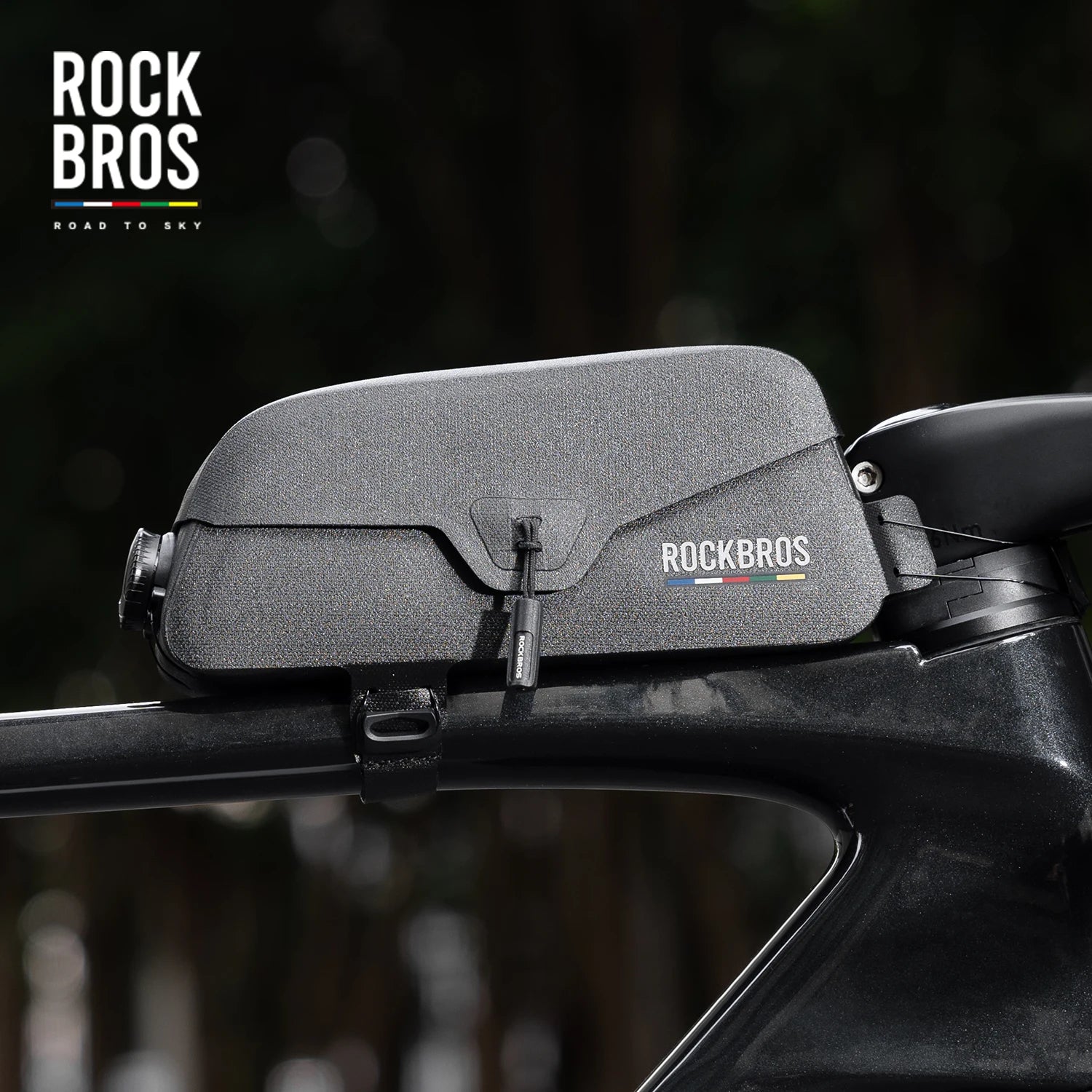 Borsa Impermeabile ROCKBROS ROAD TO SKY per Tubo Superiore della Bici, Borsa Telaio per Ciclismo, Leggera per Accessori da Bicicletta