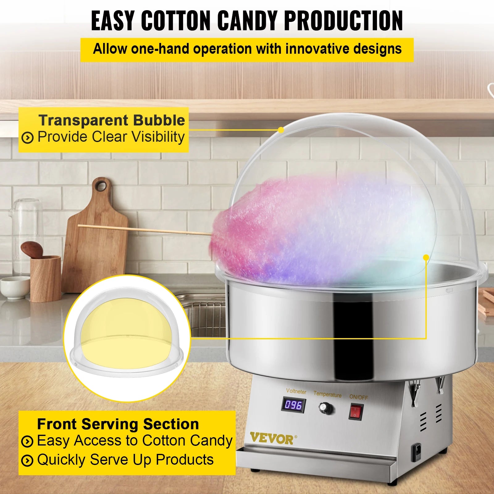 21" Cotton Candy Machine Cover Clear Acrylic Shield Dome