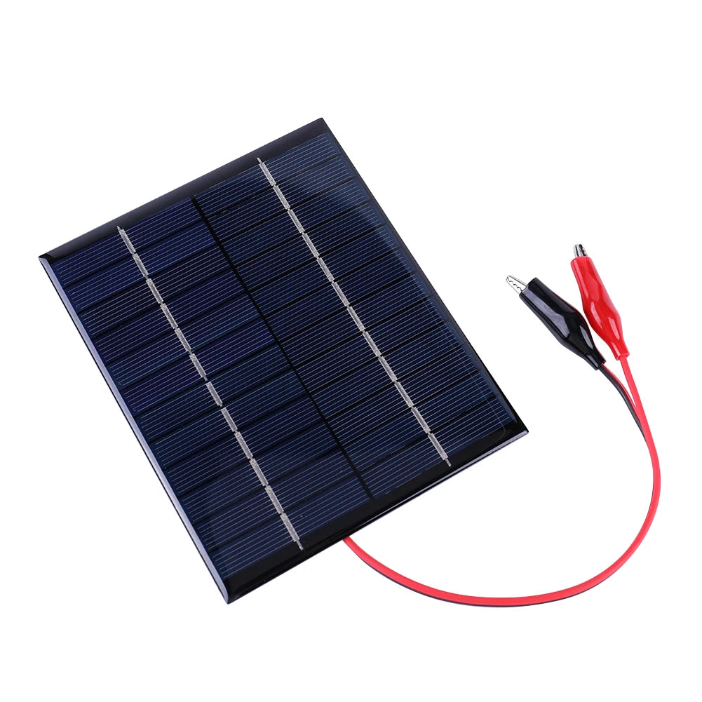 Waterproof Solar Panel 5W 12V/1.2W 5V/3W 2V DIY Polysilicon Epoxy Panel Small Cell Module Polysilicon Board DIY Solar Charger
