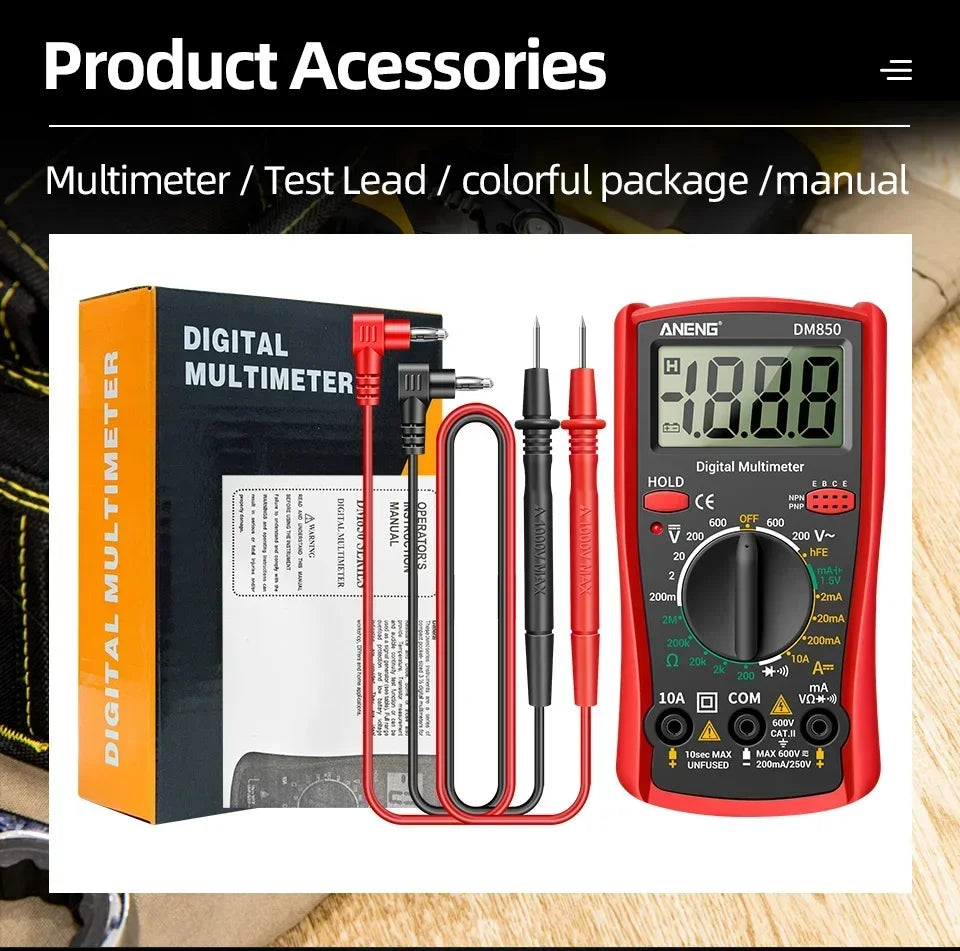 DM850 Digital Multimeter - 1999 Counts
