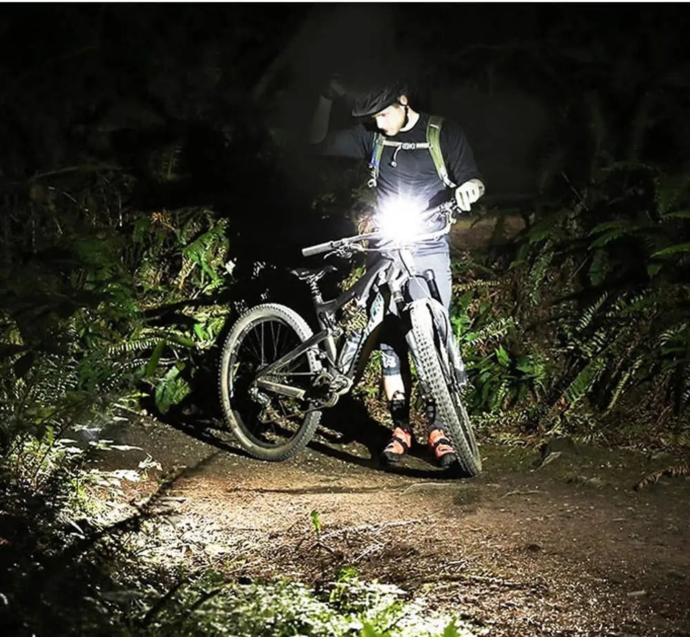 Rechargeable Bicycle Light with Horn and Speed Display