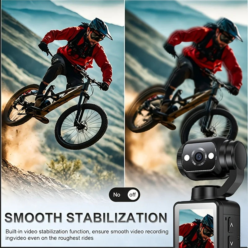 4K Pocket Sports Camcorder with 32GB Card, Tripod and 7-Hour Battery
