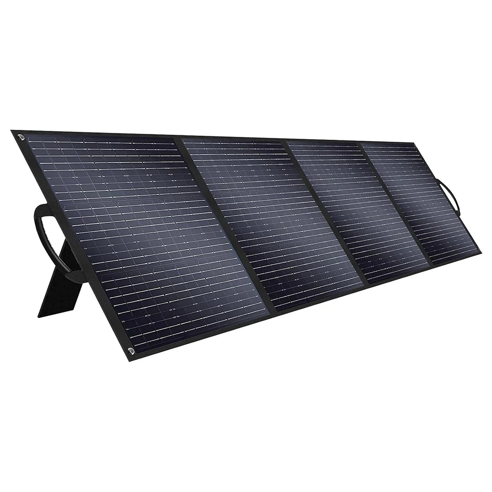 200W foldbart solcellepanel oplader til camping og backup-strøm