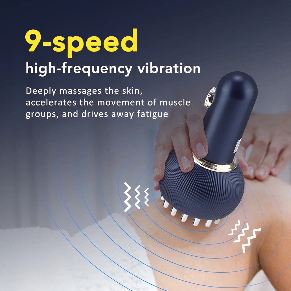 Elektrische Körpermassagebürste mit Wärme, Mikroströmen und Rotlicht