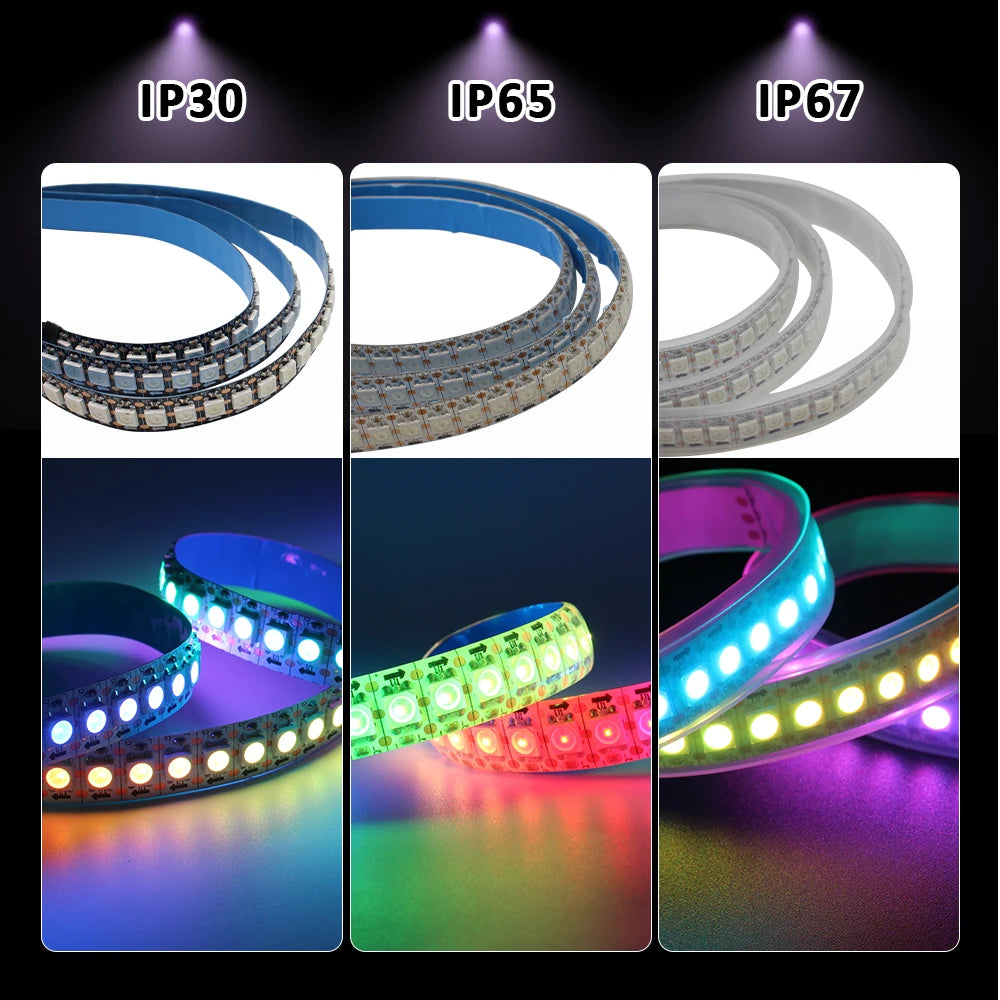 5 V WS2812B Addressable RGB LED Strip with Controller