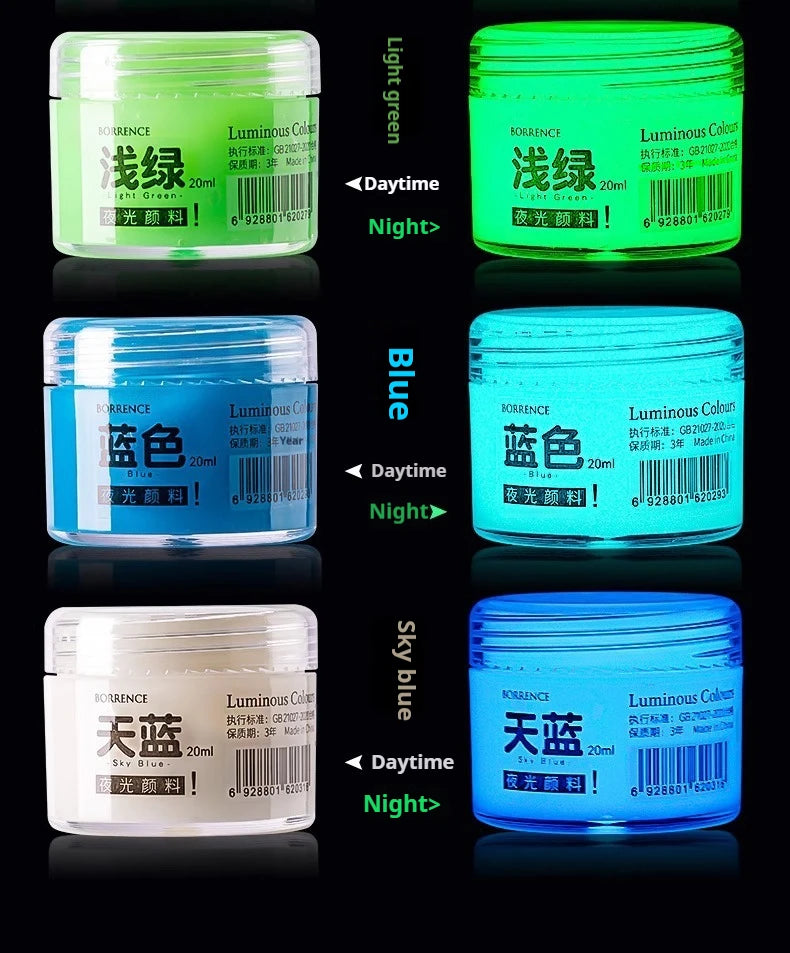 Glow-in-the-dark Pigment 20ml Fluorescent Acrylic Pigment
