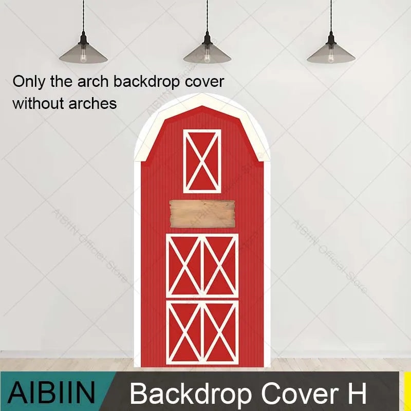 Farm-Themed Arch Backdrop Cover, Stand Excluded