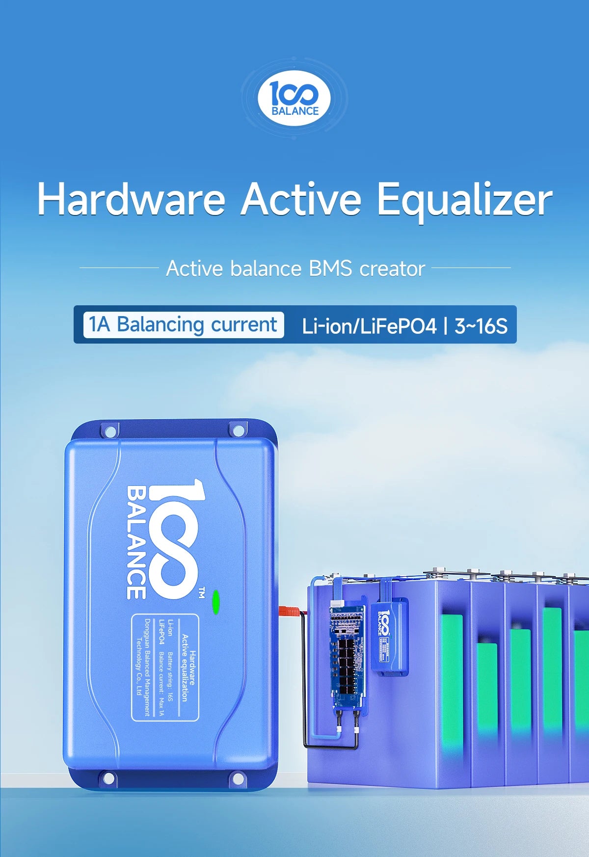 Equilibrador de celdas activo de 1 A con opciones Bluetooth