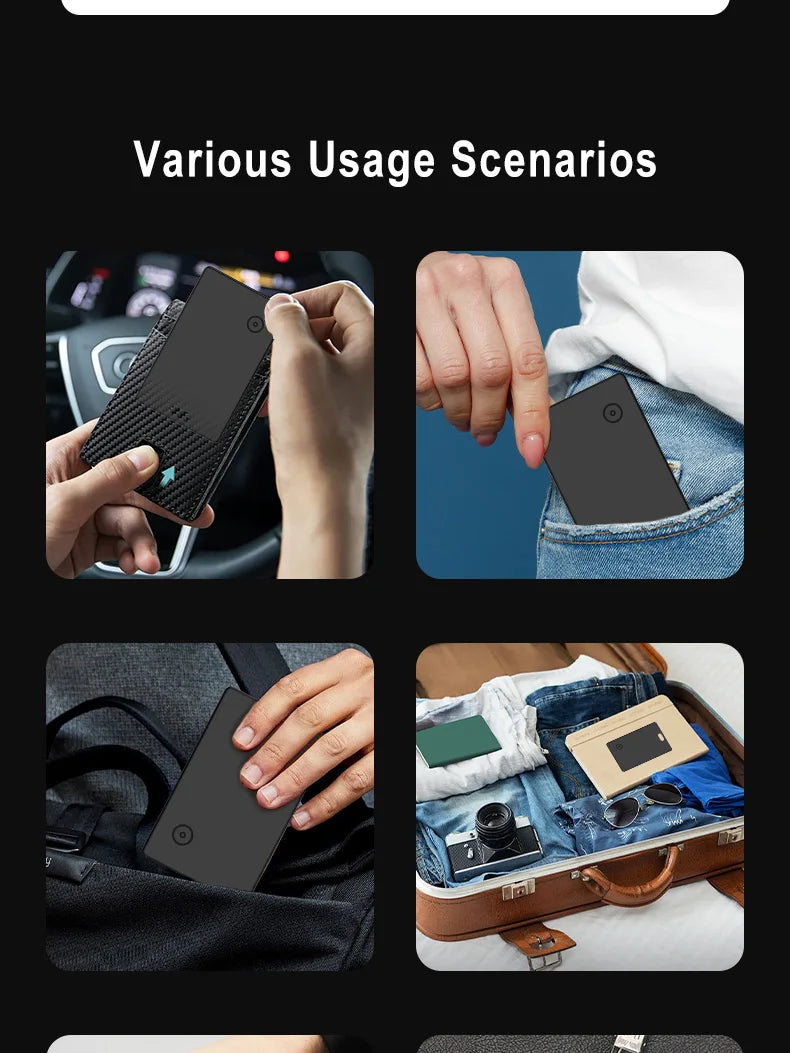 Tökéletesen vékony Find My Card nyomkövető a pénztárcáért VAT táskáért útlevél hátizsák fogantyú utazótáska laptop iOS csak Apple Bluetooth Anti Lost Locator Devi