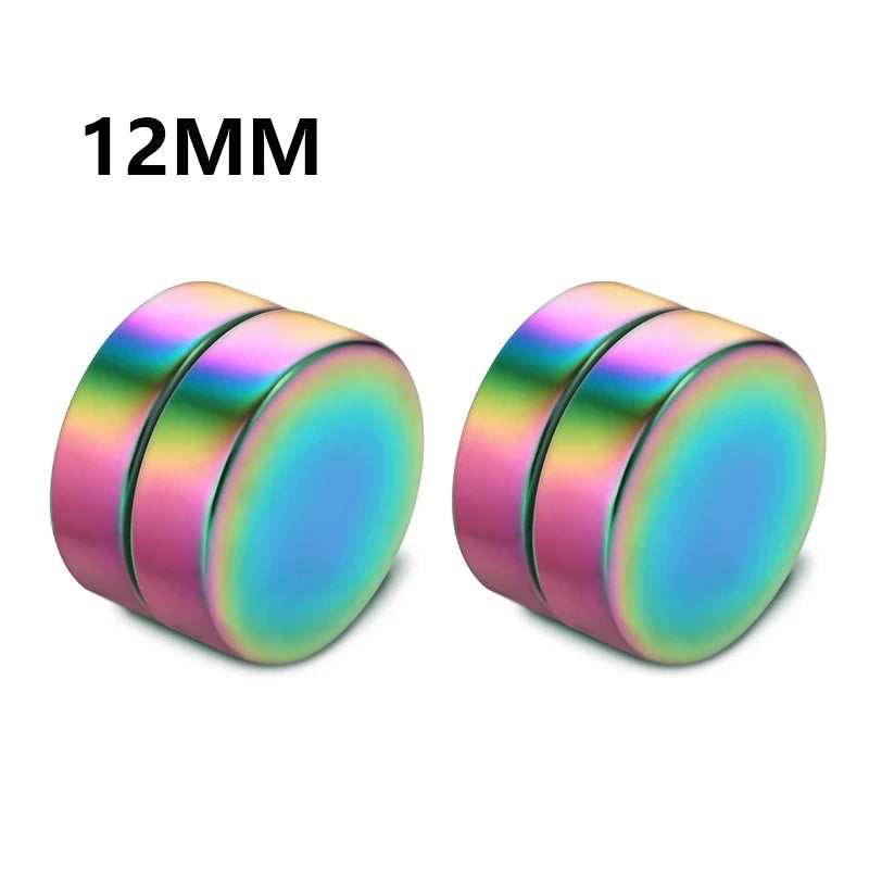 1Pair Fashion Magnetic Clip Ear Stud Non Piercing Earrings Fake Earrings Gift for Men Women Jewelry