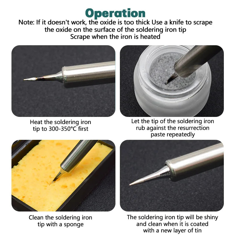 Soldering Iron Tip Cleaner and Restorer - Lead-Free Soldering Tips for IronMaintenance and Performance Enhancement"