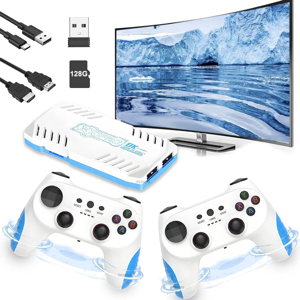 128G X10 PRO GameStick 4K HD TV Video Game Console S905 X3 Retro Games Dual 2.4G Controller