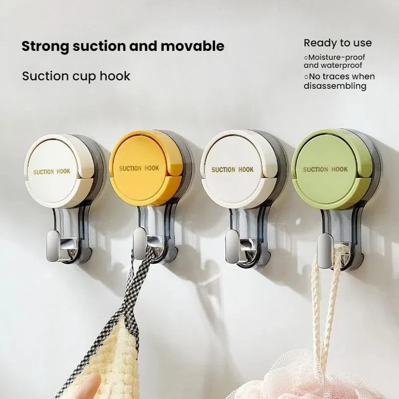 Suction Hooks Strong Vacuum Power Traceless No-Drilling Adhesive Hooks for Home Bathroom Kitchen Door Back and Toilet Area