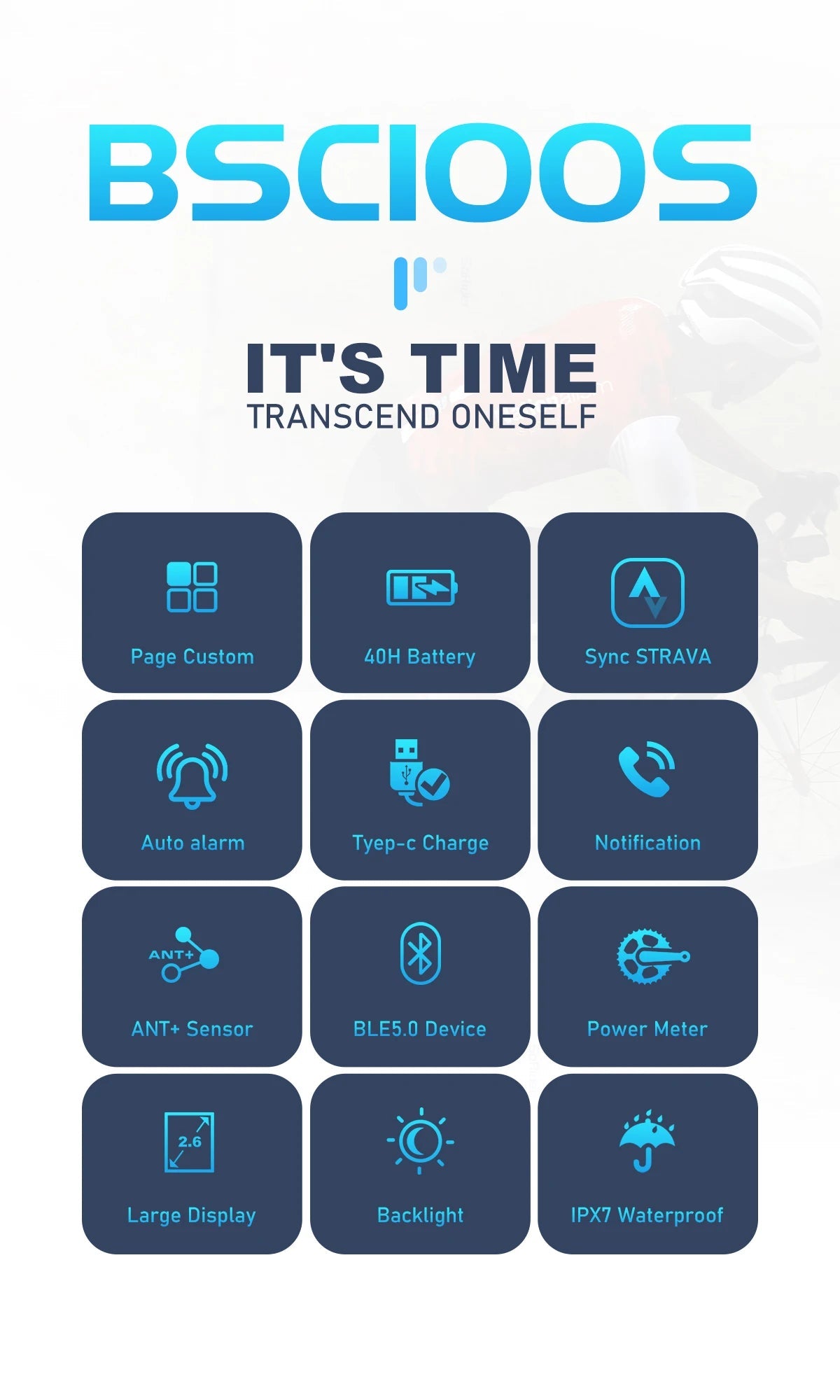 iGPSPORT BSC100S GPS Odometer Cycling Bike Computer Sensors Cycl Speedomet Riding Cycling Speedometer 2.6‘’ large screen