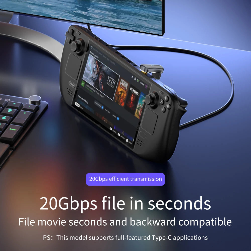 Adaptor USB 3.2 Type-C/USB, în formă de U la 180 de grade, 100 W, tată-mamă, OTG, transfer rapid de date la 10 Gbps, convertor de încărcare USB-C 4K pentru tabletă