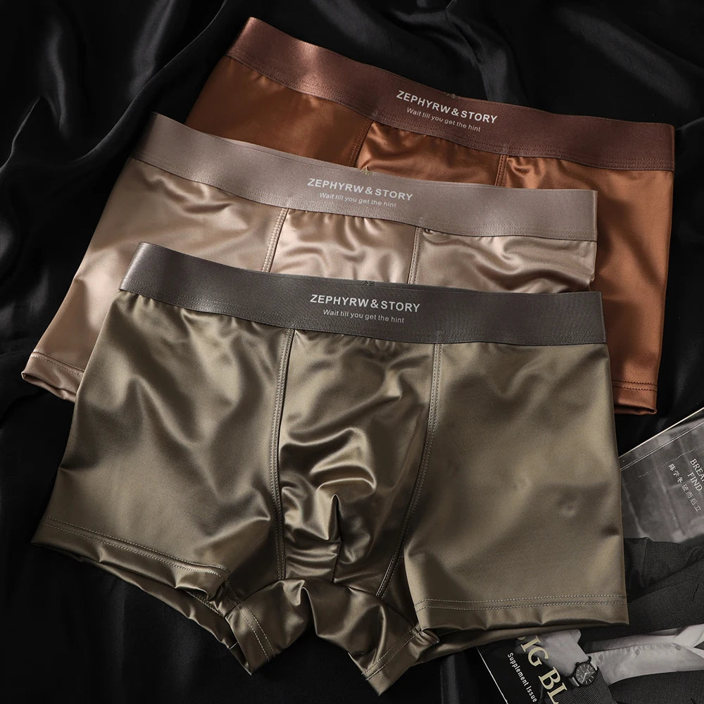 Men's Ice Silk Boxer Shorts, 3-Pack, Sizes L to XXXL