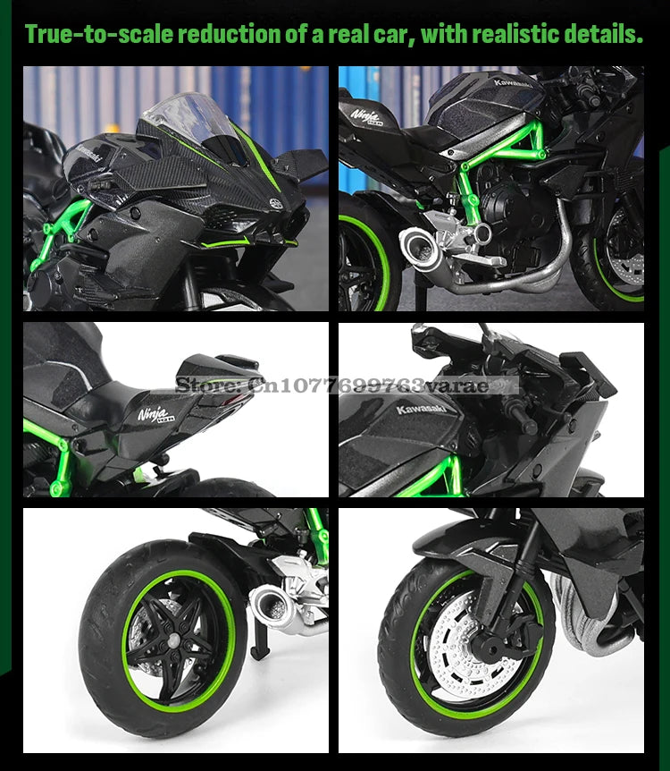 MSZ 1:18 Kawasaki Ninja H2R Suzuki YAMAHA modèle de moto en alliage moulé sous pression, cadeau jouet, modèle de moto statique moulé sous pression