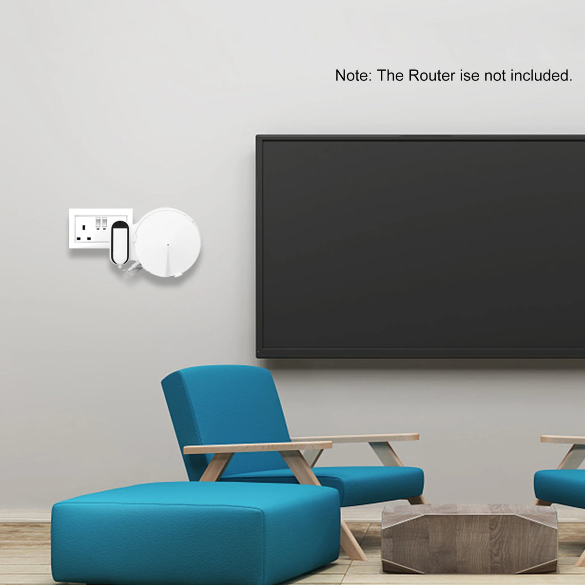 Väggfäste för eluttag till TP-Link Deco M5, alternativ med US-/UK-kontakt