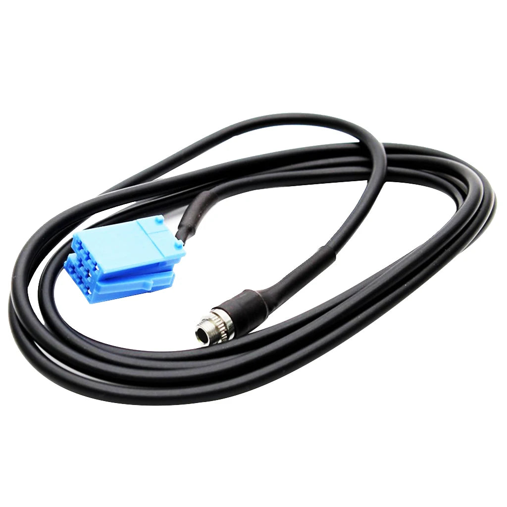 3.5 mm AUX Adapter Cable with Mini ISO 8 Pin Plug for Car Radios