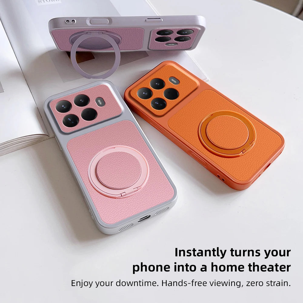 Hoescase met draaibare magnetische standaard voor geselecteerde Xiaomi-telefoons