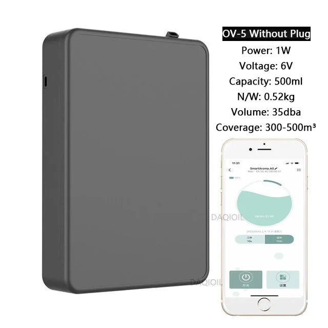 500ML Smart Waterless Essential Oil Diffuser with Bluetooth Control