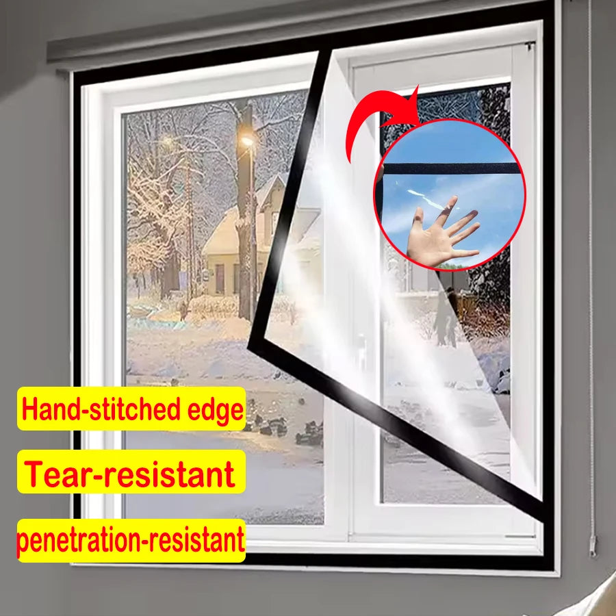 Transparent Window Panel with Black Mounting Border
