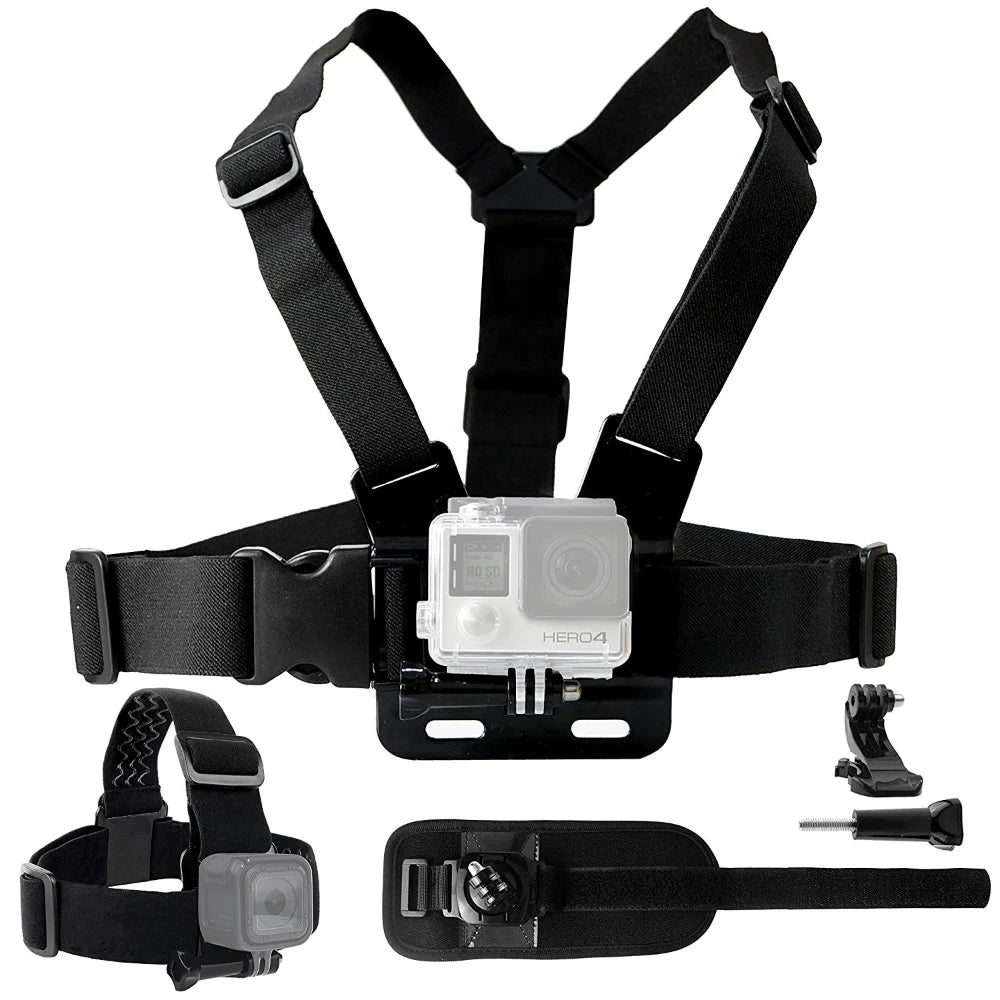 Chest Strap Mount Belt for Gopro Hero 12 11 9 8 7 6 5+ 4 Xiaomi Yi 4K Action Camera Chest Harness for insta360 Sport Accessories