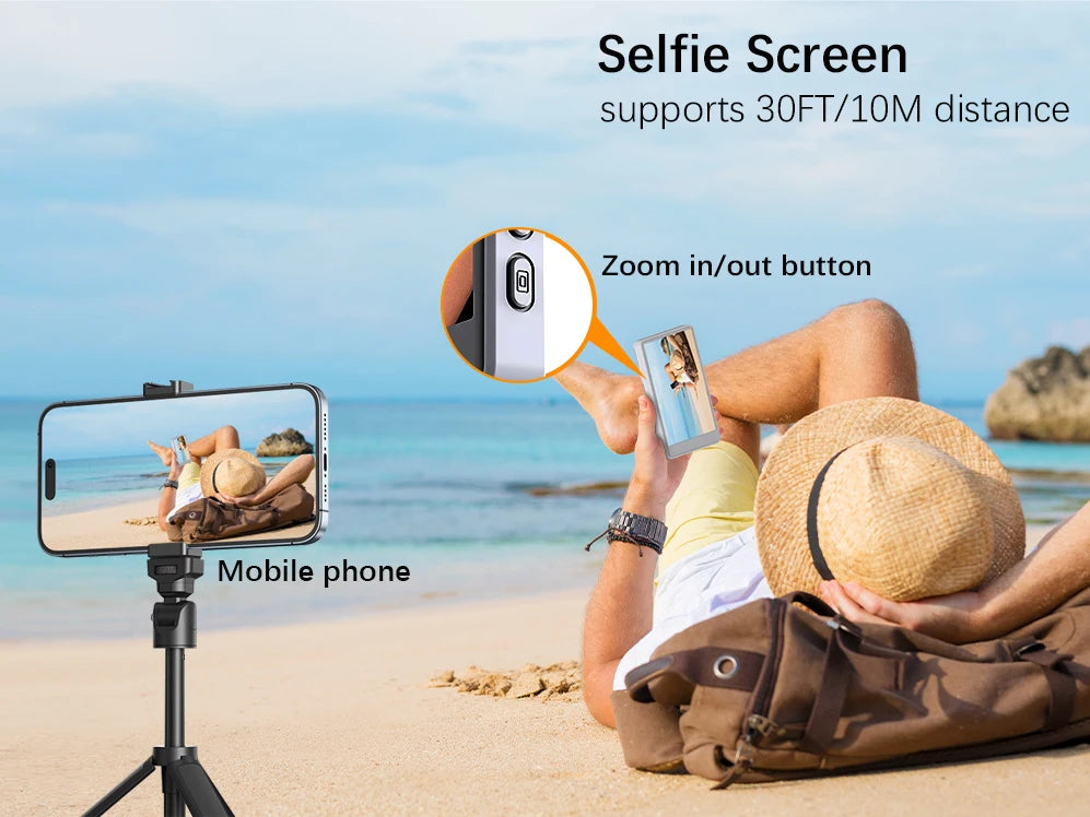 Magnetic Vlog Selfie Monitor for Phone with 4" Wireless Screen
