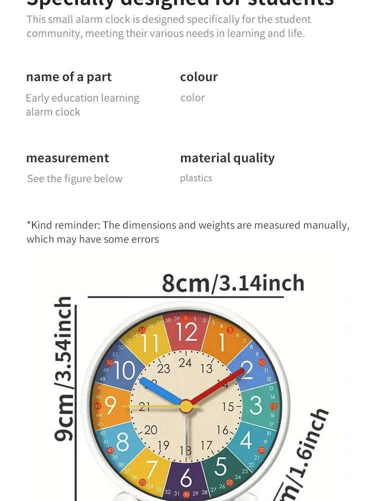Early Learning Desktop Alarm Clock Children Wake Up Alarm Clock Living Room Bedroom Silent Desktop Clock Desktop Clock
