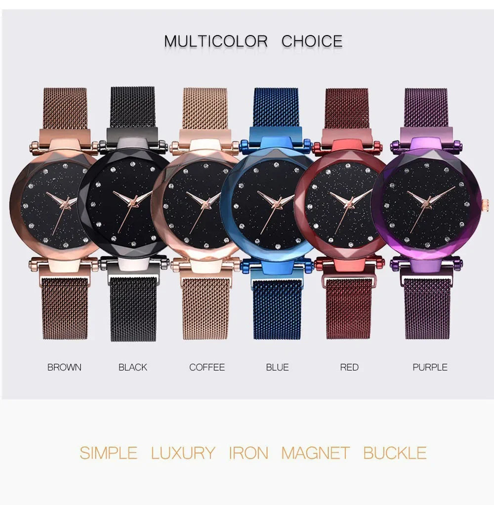 Fashion Sparkling Women Watches Ladies Top Brand Luxury Quartz Clocks Watch Women Stainless Steel Date Gift Clock