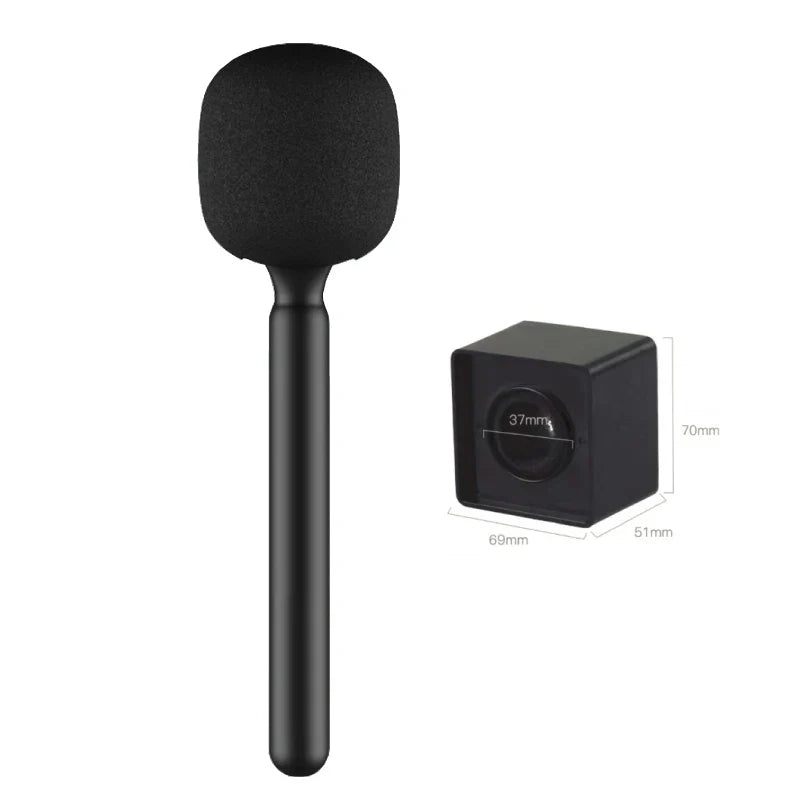 Handheld interview adapter and option-dependent logo cube