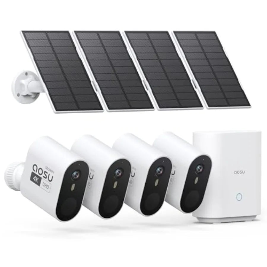 Outdoor Wireless Security Camera System with Solar Power and 3K/5MP