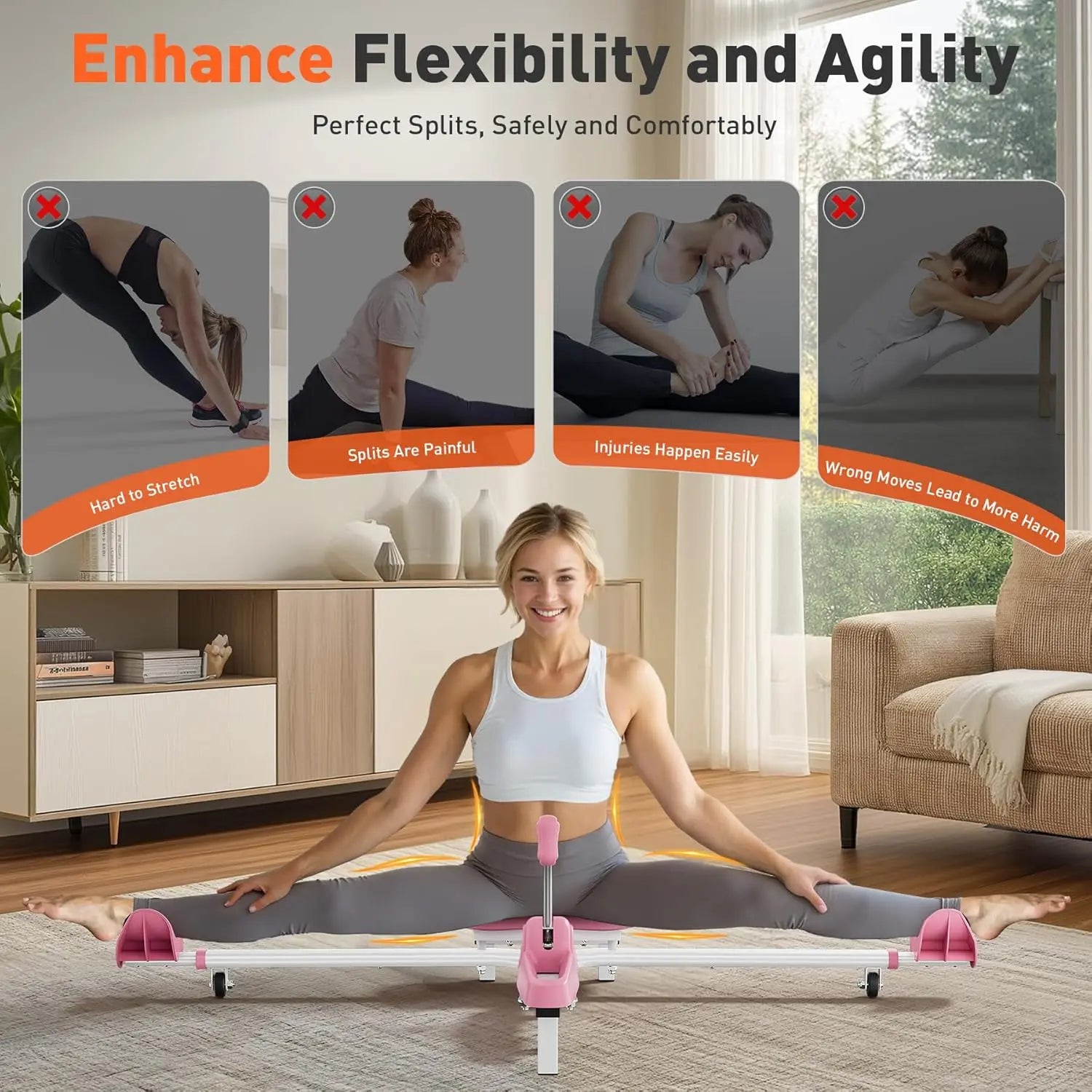 Portable Leg Stretcher Machine with 0–180° Split Training Control