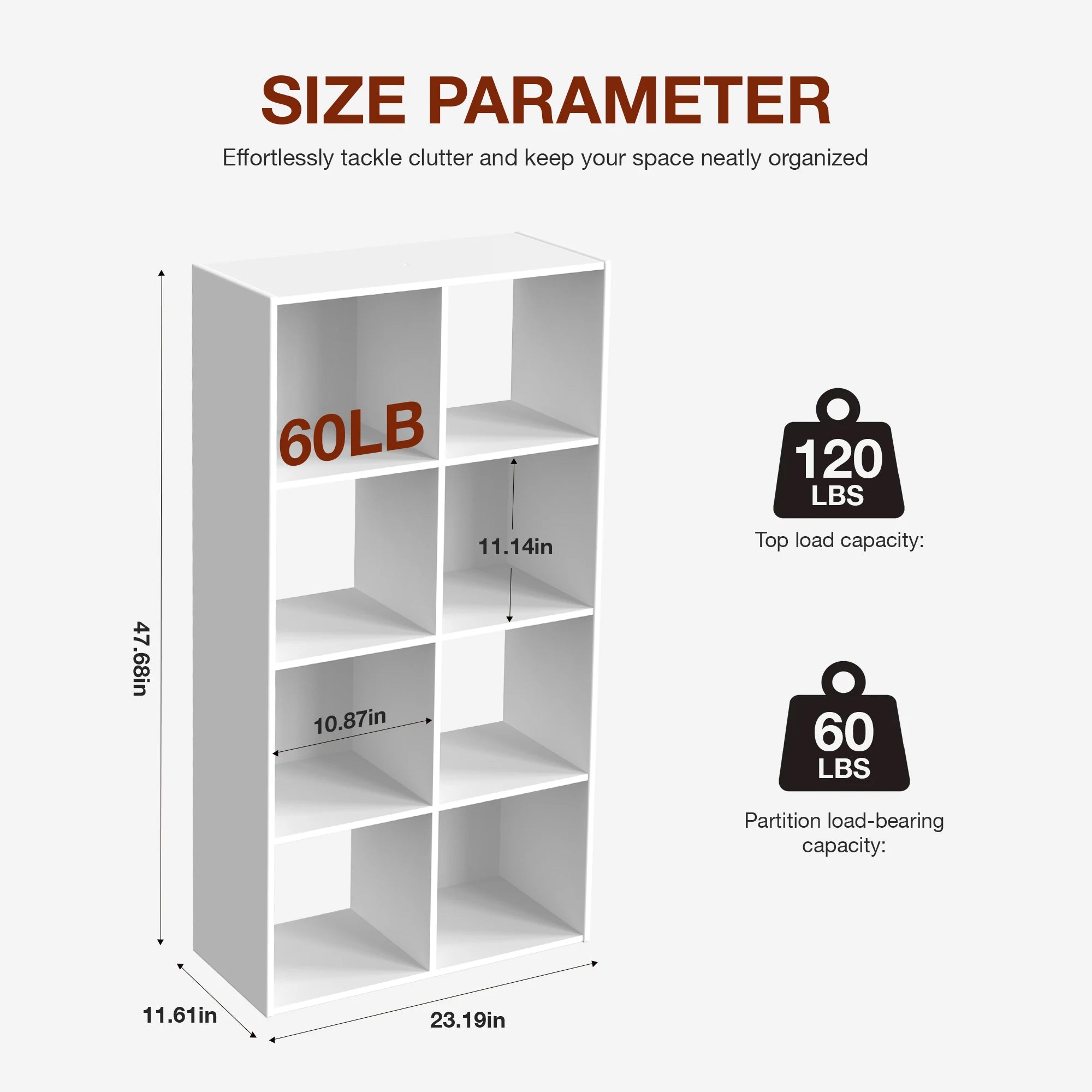 9 Cube Storage Organizer Wooden Bookcase Shelf for Home
