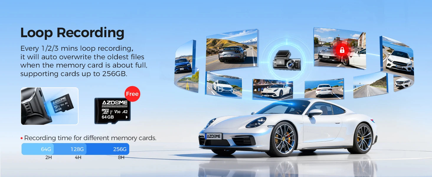 Dual Dash Cam Front and Rear 4K 2.5K GPS Wi-Fi