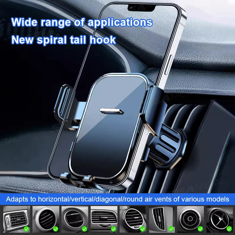SEAMETAL Car Air Vent Phone Holder 360-Degree Rotation Stable Car Phone Mount Hands Free Auto Navigation Support for 4.7-7.2in