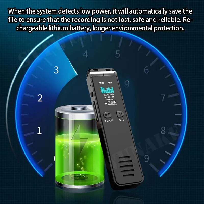 Voice Activated Recorder Bluetooth Digital Professional Sound Recording Device Audio Listening Dictaphone STTWUNAKE