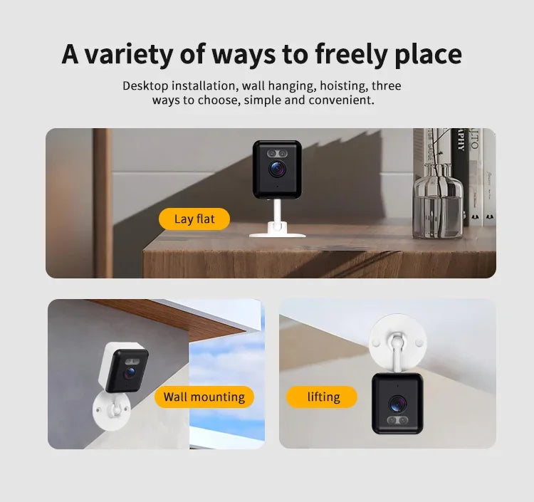 5MP WiFi Indoor Mini Security Camera with Color Night Vision and Two-Way Audio