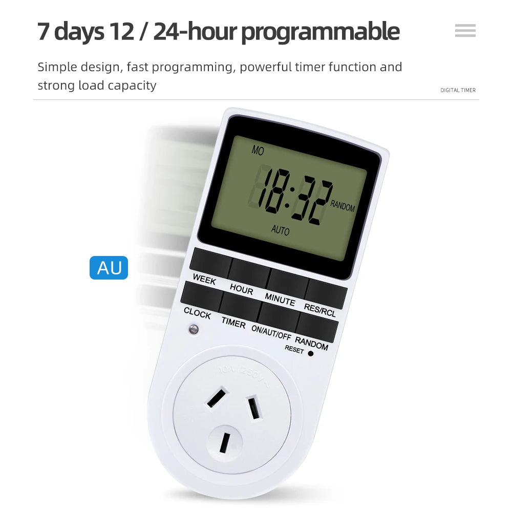 Minuteur numérique programmable sur sept jours TM02