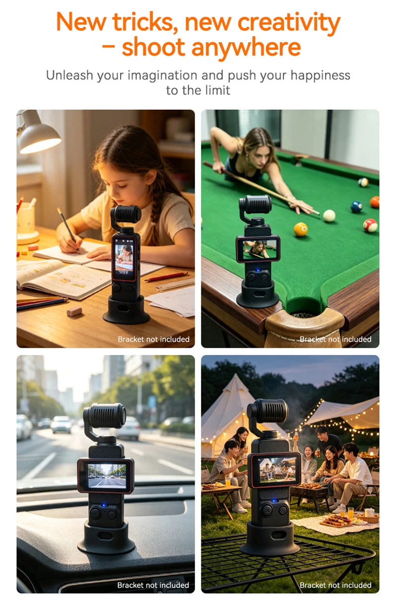 Pocket Action Camera with Rotating Lens