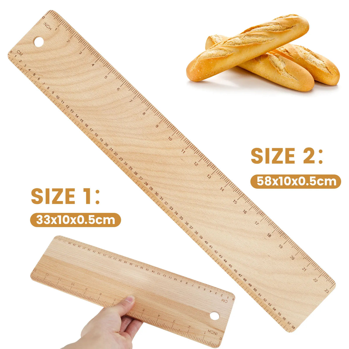 Beech Baguette Transfer Board – 33 or 58 cm