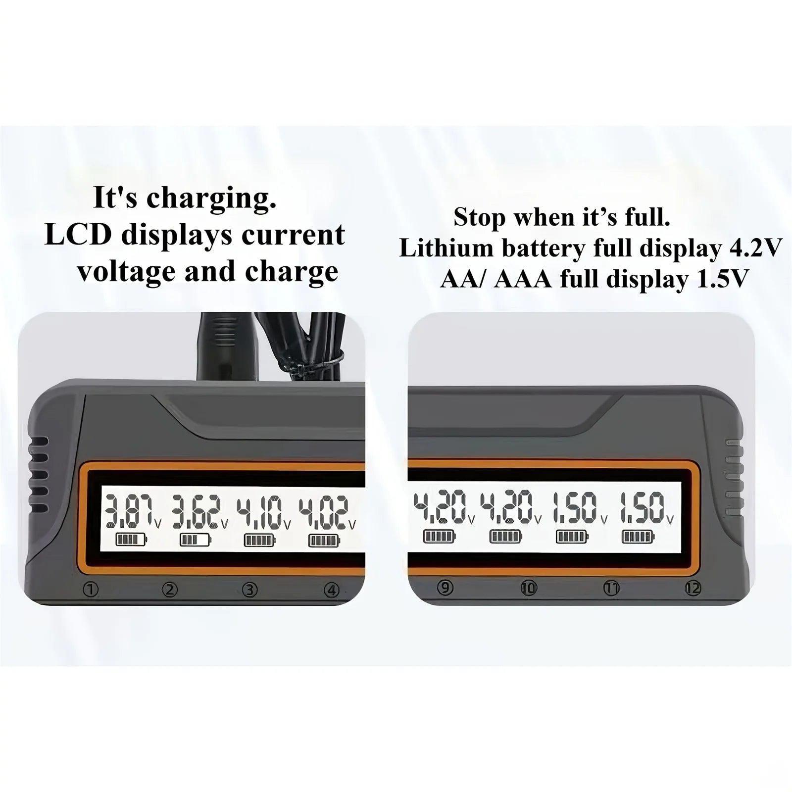 Universele batterijoplader met LCD voor 18650 AA AAA 12 sleuven