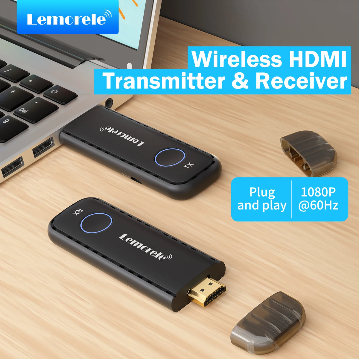 50M Wireless HDMI Transmitter and Receiver 1080P Plug & Play