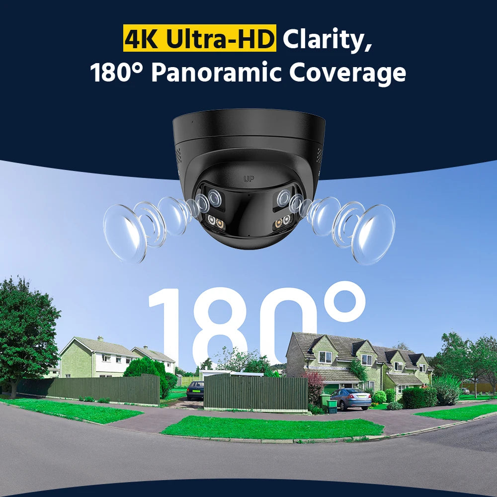 ANNKE 8MP Dual-Lens 180° Outdoor Security Camera with Audio