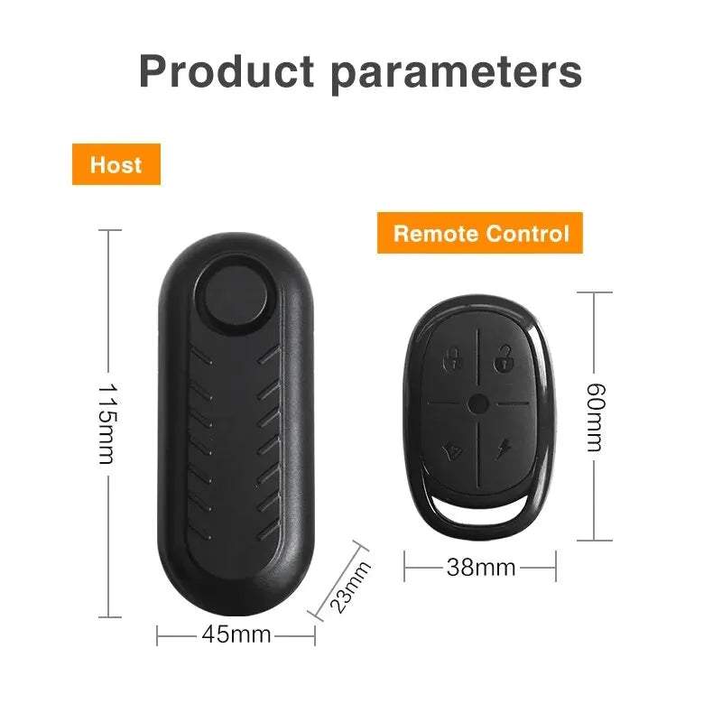 ZDFD200E Remote-Controlled Vibration Alarm for Bikes