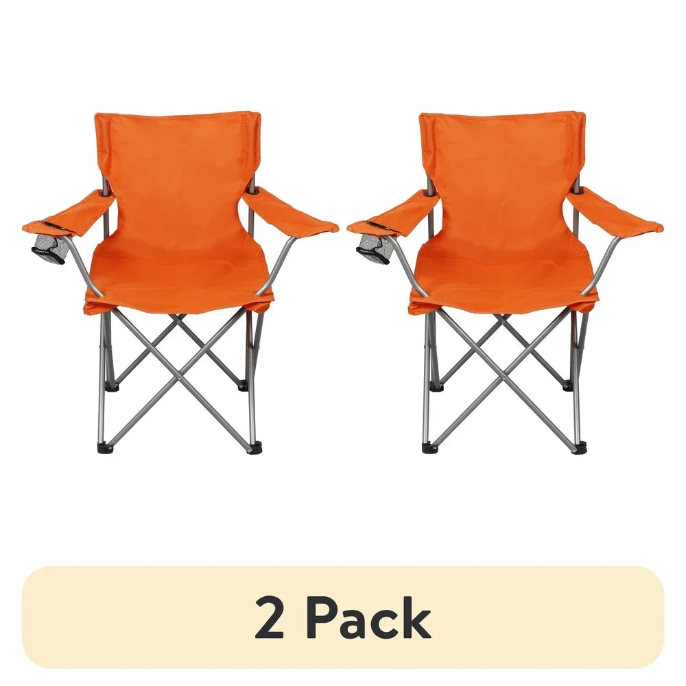 2er-Set Klapp-Campingstühle mit Getränkehalter und Tragetasche