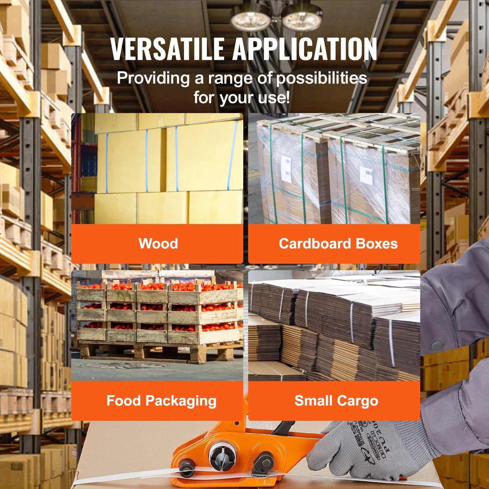 Palletverpakkingsbandagekit met spanner en sealer