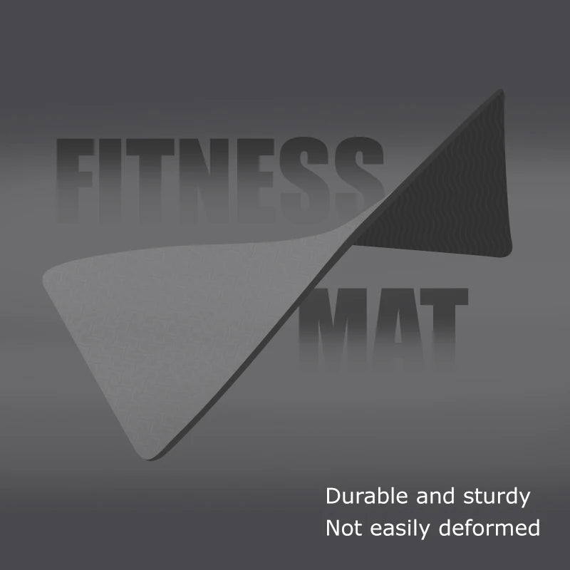 190CM Non-Slip TPE Yoga Mat with 6mm Cushioning